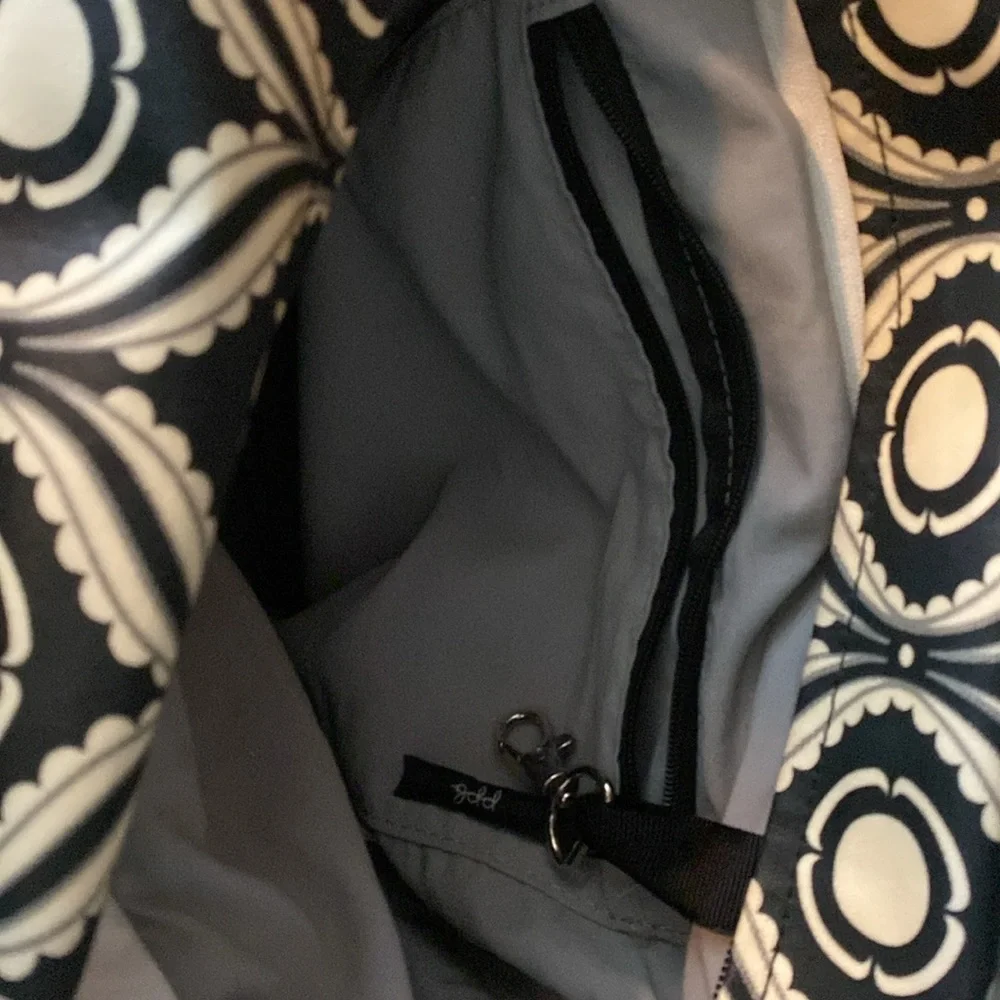 Petunia Pickle Bottom Black/Off White Geometric Backpack computer or diaper bag